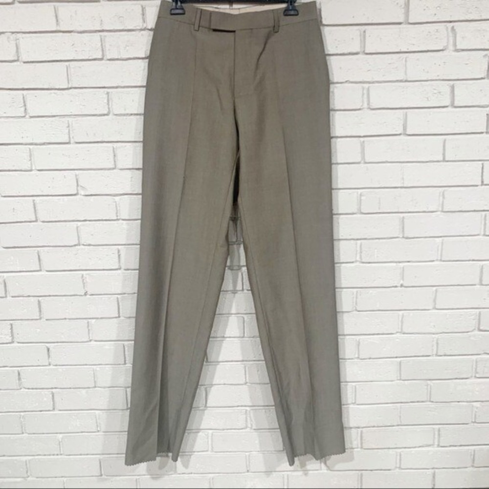 BOSS Hugo Boss James Taupe Brown Wool Blend Dress Pants Business Casual Mens 30R